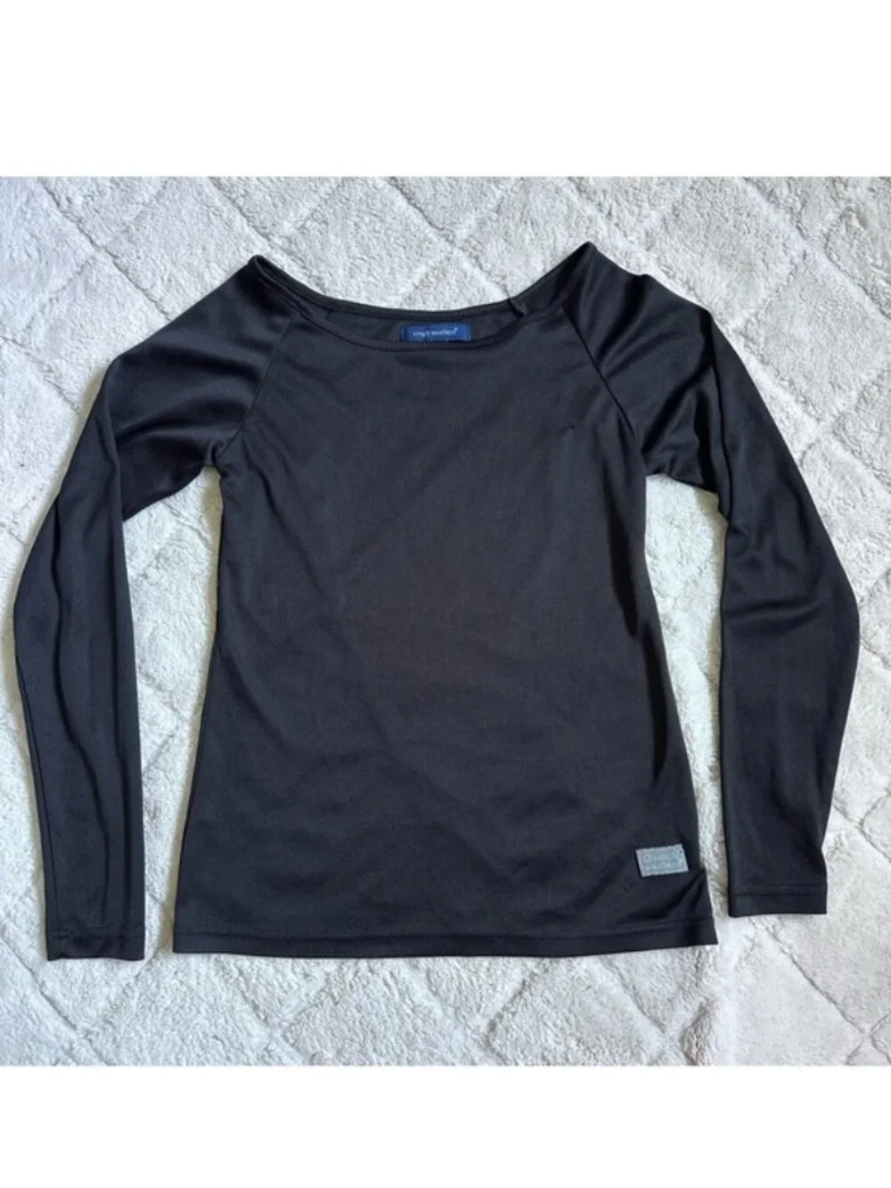 Simply Southern | Black Long Sleeve Wrap Top | Size Youth Medium